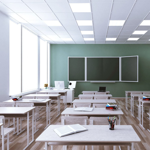 Универсальная светодиодная панель MASTER+ ДВО 36W-4000К-595х595х40-опал IP54 KZS фото 6