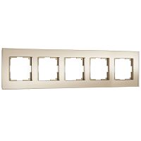 Рамка из стекла на 5 постов Senso шампань soft-touch W0053111