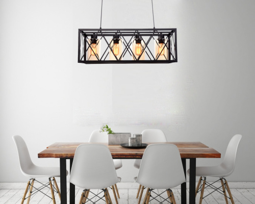 Подвесной светильник Lumina Deco Nortis LDP 11535-4 BK фото 5