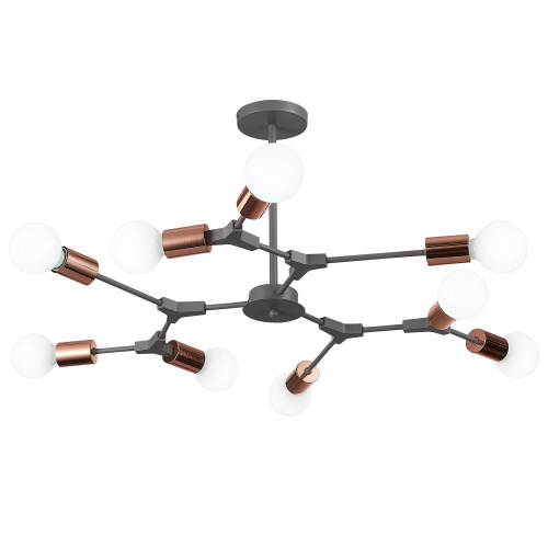 SLE106403-09 Светильник потолочный Серый, Розовое золото E27 9*60W PALARE фото 4