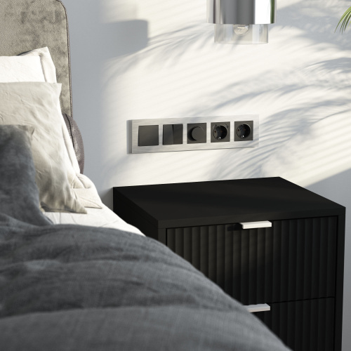 Рамка из металла на 5 постов AluMax алюминий W0053506 фото 3