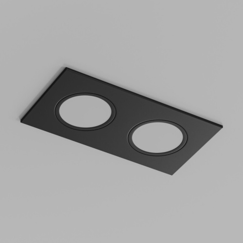 Встраиваемый влагозащищенный светильник PORT, 2?15 Вт макс., LED, GU5.3, IP65, корпус из полимера, цвет чёрный фото 5