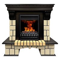 Электрокамин RealFlame Stone ML STD античный дуб c очагом 3D Oregan