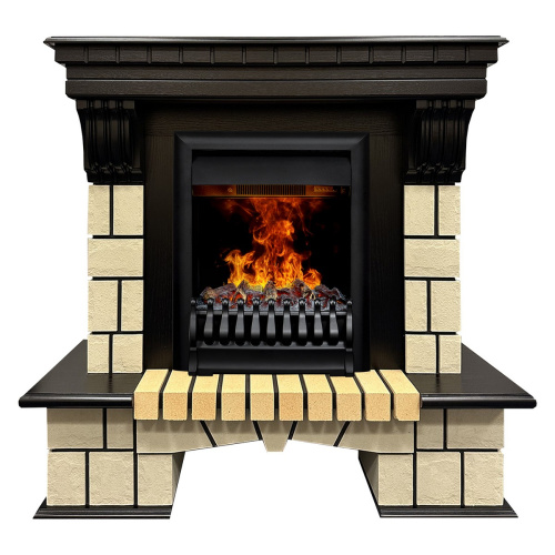 Электрокамин RealFlame Stone ML STD античный дуб c очагом 3D Oregan Электрокамин RealFlame Stone ML STD античный дуб c очагом 3D Oregan