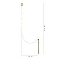 SL6132.301.20 Светильник настенно-потолочный ST-Luce Латунь/Белый LED 1*20W 3000K STRAP