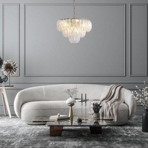 Подвесная люстра Indigo Dalia 12034/11P Brass V000374 фото 2 Подвесная люстра Indigo Dalia 12034/11P Brass V000374 фото 2