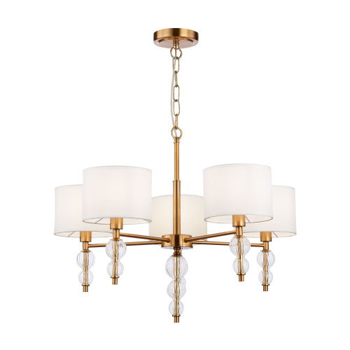 SLE105713-05 Светильник подвесной Латунь, Прозрачный/Белый E14 5*40W RAMER фото 7