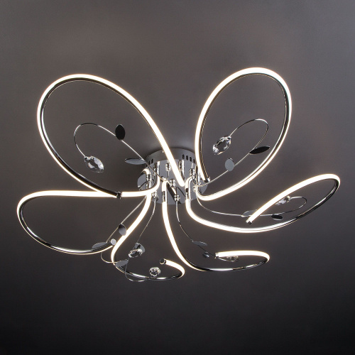 Светодиодная люстра с хрусталем 90082/6 хром фото 5