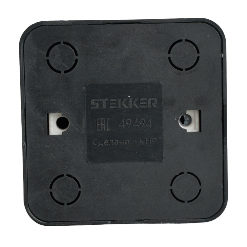 Розетка 1-местная с/з открытой установки, STEKKER, 250В, 16А, IP20, серия София, черный матовый, MST16-11-05 фото 6