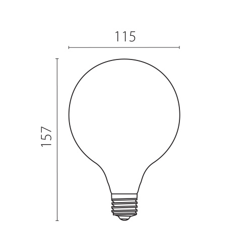 933204 Лампа энергосберегающая LED FILAMENT 220V G125 E27 10W=100W 920LM 360G CL 4000K 30000H фото 2