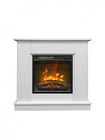 Каминокомплект ФЛОРА Белый с очагом Электроочаг AMIX/АМИКС 18