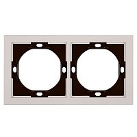 Рамка 2-местная, STEKKER, серия Мия, PFR00-3002-08, пудровый жемчуг