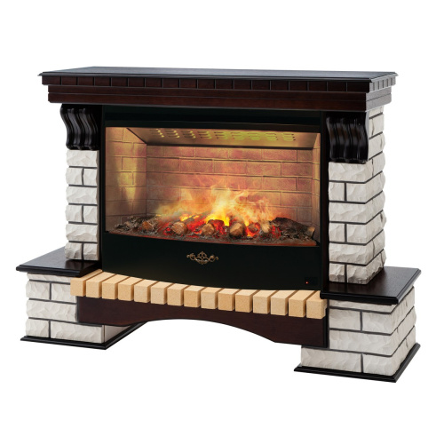 Каминокомплект COUNTRY/БРУКЛИН Античный дуб с очагом Электроочаг FIRESTAR/ФАЕРСТАР 33 фото 2