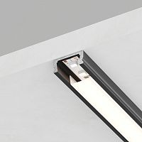 Профиль алюминиевый накладной, черный, CAB262