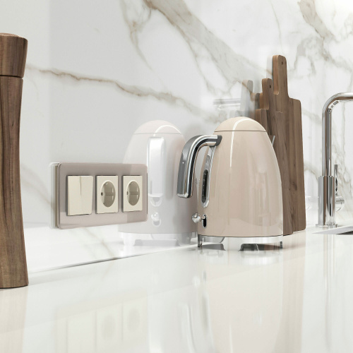 Розетка с заземлением (айвори матовый) W1171062 фото 4 Розетка с заземлением (айвори матовый) W1171062 фото 4