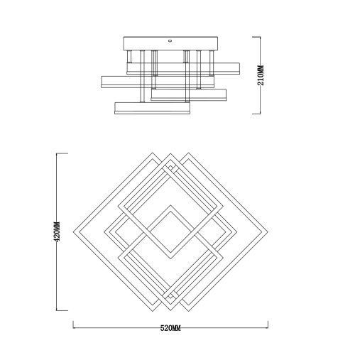 Потолочный светильник Escada 10229/4 LED*120W White фото 6 Потолочный светильник Escada 10229/4 LED*120W White фото 6