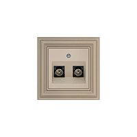 ТВ-розетка TV/SAT Liregus Retro кремовый омбре 29-134