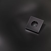 Накладка для розетки с заземлением и защитными шторками, S70 Metal (антрацит) Voltum VLSM000712