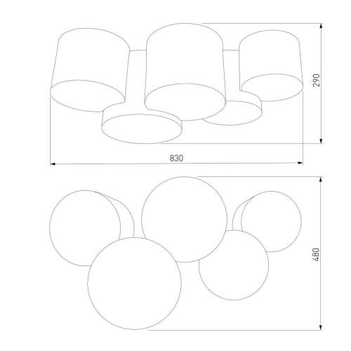 Потолочный светильник TK Lighting 3447 Mona Black/Gold фото 5