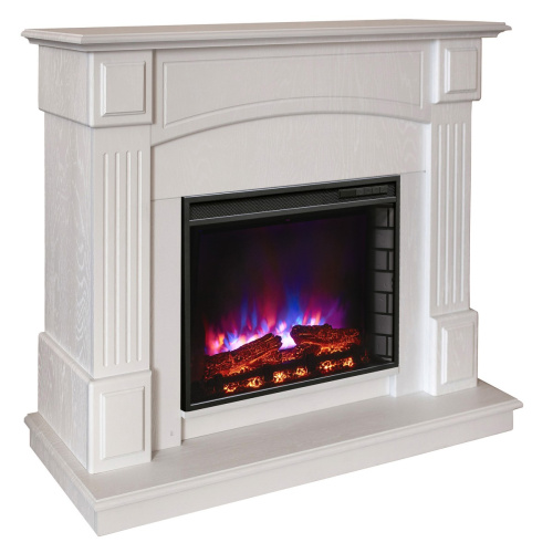 Каминокомплект CAROLINA/БОСТОН Береза белая с очагом Электроочаг RICH/РИЧ 25.5 фото 2