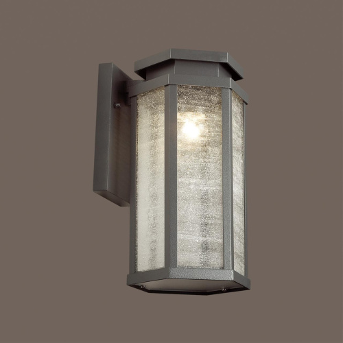 4048/1W NATURE ODL18 707 темно-серый/белый Уличный настенный светильник IP44 E27 100W 220V GINO фото 3