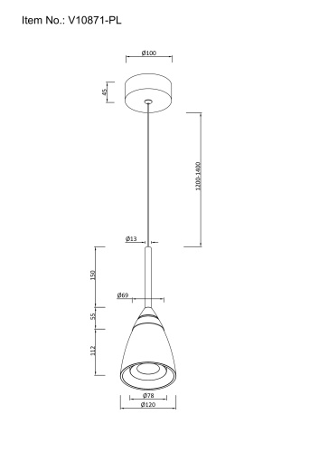 Светильник подвесной светодиодный Moderli V10871-PL Leina фото 5 Светильник подвесной светодиодный Moderli V10871-PL Leina фото 5