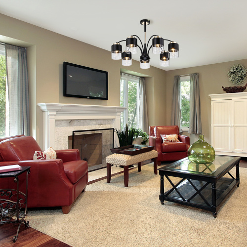 Светильник на штанге Escada 2121/7P E27*40W Black/Gold фото 2