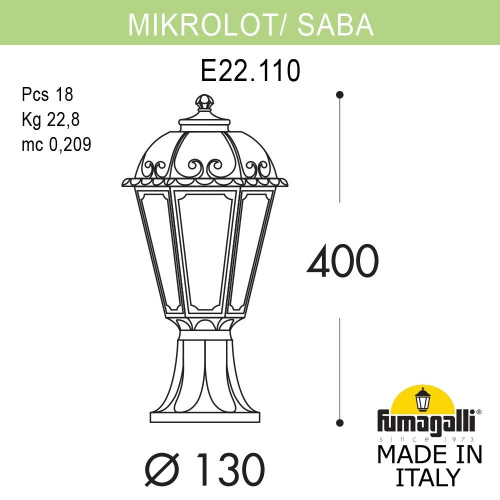 Fumagalli Ландшафтный фонарь FUMAGALLI MIKROLOT/SABA K22.110.000.AXE27 фото 2 Fumagalli Ландшафтный фонарь FUMAGALLI MIKROLOT/SABA K22.110.000.AXE27 фото 2