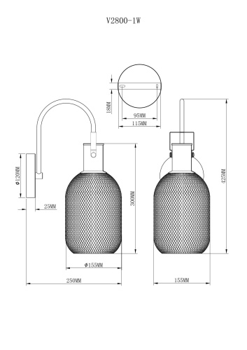 Бра Moderli V2800-1W Alina фото 10