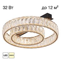 Citilux PALANT CL325152 LED Люстра хрустальная Чёрный+Бронза