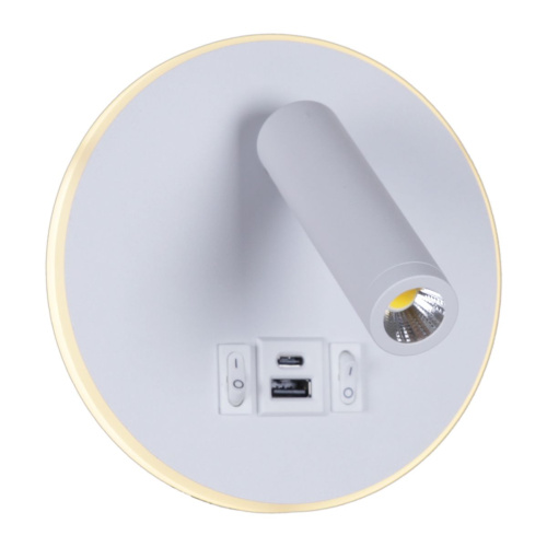 Настенный светодиодный светильник Reluce 86203-9.2-001KT LED12W+USB WT фото 6 Настенный светодиодный светильник Reluce 86203-9.2-001KT LED12W+USB WT фото 6