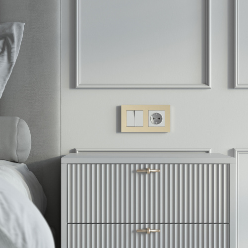 W0022911/ Рамка на 2 поста Slab (шампань софт) W0022911 фото 2 W0022911/ Рамка на 2 поста Slab (шампань софт) W0022911 фото 2