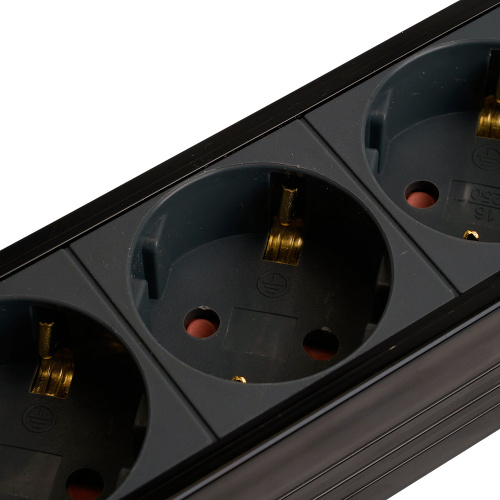 Сетевой фильтр 6-местный с/з STEKKER 3x1мм2, 3 м, 250В, 16А, серия Techno, HM22-61-03, черный фото 7