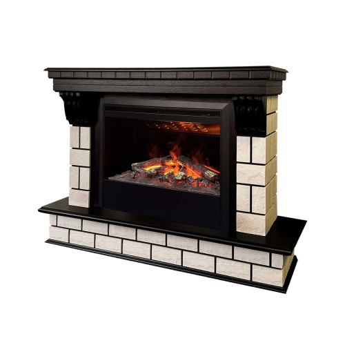 Электрокамин RealFlame Castle 26 AO античный дуб с очагом 3D Helios 26 SBG фото 2