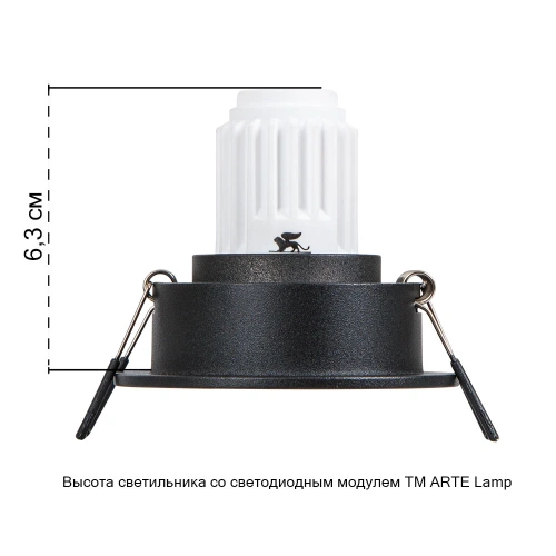 Точечный встраиваемый светильник Arte Lamp ACT MINI A3536PL-1BK фото 2
