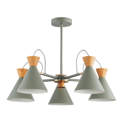 SLE125112-05 Светильник потолочный Серый, Золотистый/Серый, Темное дерево E14 5*40W MODICA фото 4