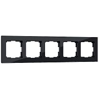 Рамка из стекла на 5 постов Favorit черный W0051108