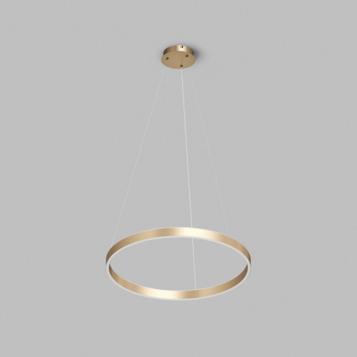 Светильник подвесной RAYDIA, 60 Вт, 3000–4000К, ?800?1500 мм, металл+акрил, матовое золото, свет вверх/вниз фото 3