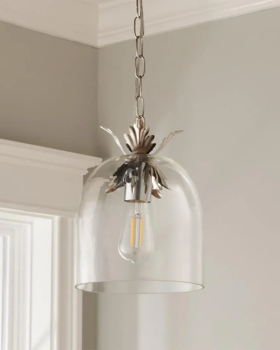 Серебряный подвесной светильник "Акант"