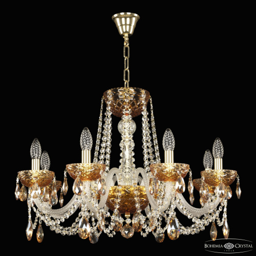 Люстра 5402/8/240 G Amber/M-1F K721 Bohemia Ivele Crystal (Богемия Ивеле Кристалл) фото 2 Люстра 5402/8/240 G Amber/M-1F K721 Bohemia Ivele Crystal (Богемия Ивеле Кристалл) фото 2