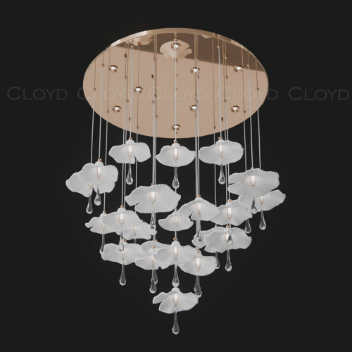 Люстра Cloyd SHANGRILA C33 / выс. 120 см - керамика - золото (арт.11334) фото 4 Люстра Cloyd SHANGRILA C33 / выс. 120 см - керамика - золото (арт.11334) фото 4