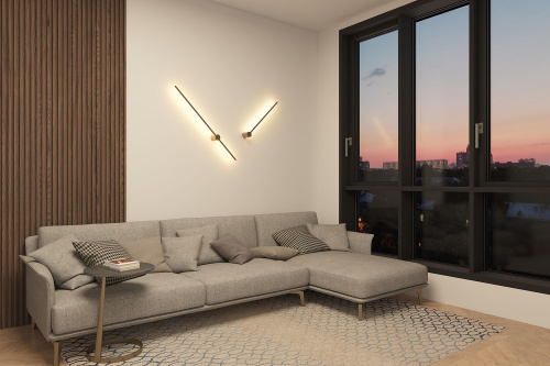 DK5010-SG Бра 600 мм, 3000К, IP20, 5 Вт, матовое золото фото 2