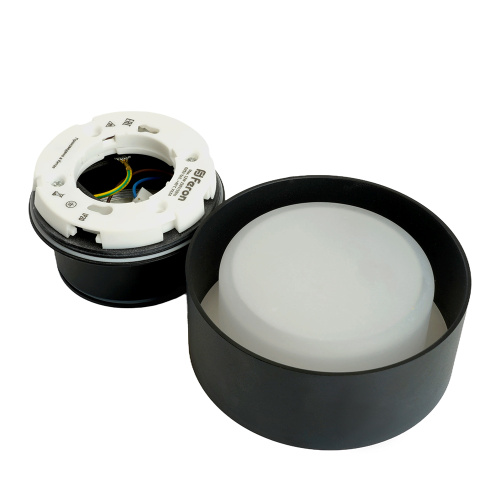Светильник потолочный Feron HL367 Barrel AURA 12W, 230V, GX53, чёрный IP44 фото 6