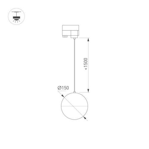 Трековый светодиодный светильник Arlight LGD-Emisfero-Track-Hang-4TR-R150-11W Warm3000 035940 фото 4 Трековый светодиодный светильник Arlight LGD-Emisfero-Track-Hang-4TR-R150-11W Warm3000 035940 фото 4