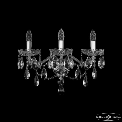 Бра хрустальные 1415B/3/200/XL Ni Bohemia Ivele Crystal (Богемия Ивеле Кристалл)