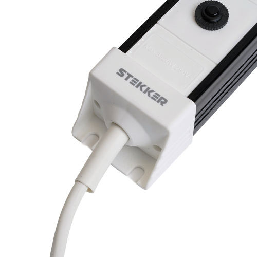 Сетевой фильтр 6-местный с/з STEKKER 3x1мм2, 1,8 м, 250В, 16А, серия Techno, HM22-61-02, белый фото 7