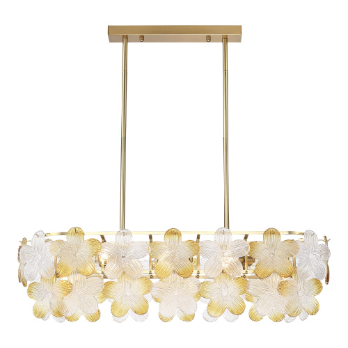 SL6240.203.08 Светильник подвесной ST-Luce золотистый/Прозрачный, янтарный E14 8*60W TENDER