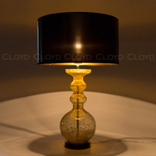 Настольная лампа Cloyd TAMPLIERA T1 / выс. 72 см - латунь - янтарн. стекло (арт.30126)