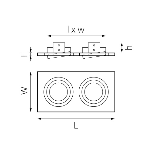i5260606 Светильник INTERO 16 Double QUADRO (217526+217606+217606) фото 2