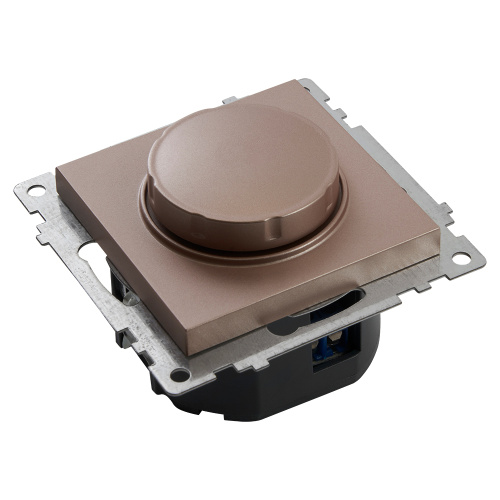 Выключатель диммирующий TRIAC(механизм), STEKKER GLS10-7106-02, 250V, 500W, серия Катрин, шампань фото 5